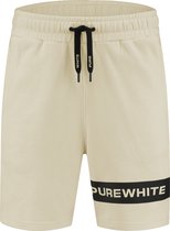 Purewhite -  Heren Regular Fit    Korte Broek  - Bruin - Maat S