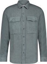 Purewhite -  Heren Regular Fit    Overhemd  - Grijs - Maat L