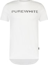 Purewhite -  Heren Regular Fit    T-shirt  - Wit - Maat M