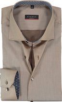 ETERNA modern fit overhemd - twill heren overhemd - beige (contrast) - Strijkvrij - Boordmaat: 45