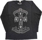 Guns N' Roses Longsleeve shirt -L- Monochrome Cross Zwart
