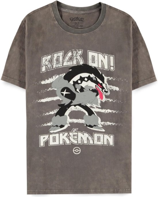 Pokémon - Obstagoon Punk Heren T-shirt - S - Grijs