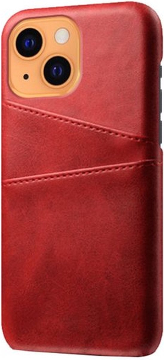 Peachy Duo Cardslot Wallet kunstleer hoesje voor iPhone 13 mini - rood
