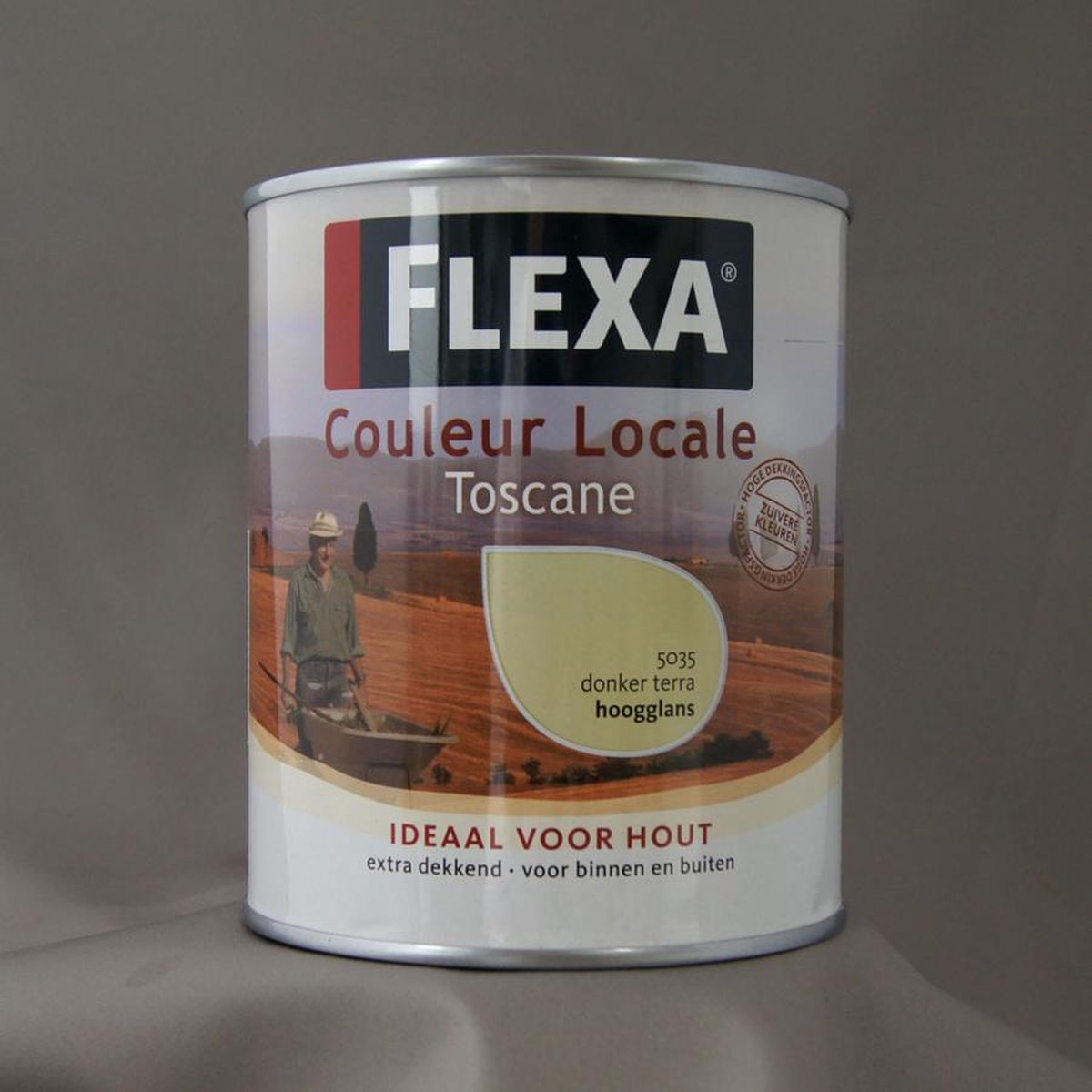 Flexa Couleur Locale Hoogglans Watergedragen Toscane 0.75 L 5035 Donker Terra