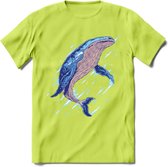 Dieren T-Shirt | Walvis shirt Heren / Dames | Wildlife whale cadeau - Groen - L