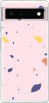 6F hoesje - geschikt voor Google Pixel 6 -  Transparant TPU Case - Terrazzo N°8 #ffffff