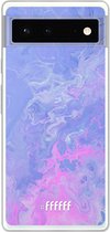 6F hoesje - geschikt voor Google Pixel 6 -  Transparant TPU Case - Purple and Pink Water #ffffff