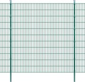 Decoways - Dubbelstaafmatten en palen 2008x2230 mm 30 m groen