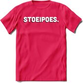 Stoeipoes - Valentijn T-Shirt | Grappig Valentijnsdag Cadeautje voor Hem en Haar | Dames - Heren - Unisex | Kleding Cadeau | - Roze - S