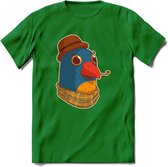 Opa papegaai T-Shirt Grappig | Dieren vogel Kleding Kado Heren / Dames | Animal Skateboard Cadeau shirt - Donker Groen - XL