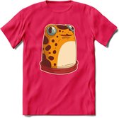 Hello there T-Shirt Grappig | Dieren kikker Kleding Kado Heren / Dames | Animal Skateboard Cadeau shirt - Roze - S