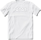 Patat - Snack T-Shirt | Grappig Verjaardag Kleding Cadeau | Eten En Snoep Shirt | Dames - Heren - Unisex Tshirt | - Wit - XXL