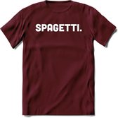 Spagetti - Snack T-Shirt | Grappig Verjaardag Kleding Cadeau | Eten En Snoep Shirt | Dames - Heren - Unisex Tshirt | - Burgundy - XXL