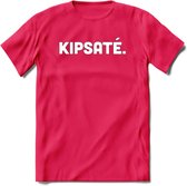 Kipsate - Snack T-Shirt | Grappig Verjaardag Kleding Cadeau | Eten En Snoep Shirt | Dames - Heren - Unisex Tshirt | - Roze - S