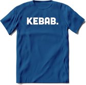 Kebab - Snack T-Shirt | Grappig Verjaardag Kleding Cadeau | Eten En Snoep Shirt | Dames - Heren - Unisex Tshirt | - Donker Blauw - S