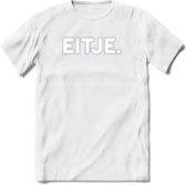 Eitje - Snack T-Shirt | Grappig Verjaardag Kleding Cadeau | Eten En Snoep Shirt | Dames - Heren - Unisex Tshirt | - Wit - L