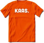 Kaas - Snack T-Shirt | Grappig Verjaardag Kleding Cadeau | Eten En Snoep Shirt | Dames - Heren - Unisex Tshirt | - Oranje - XL