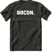 Bacon - Snack T-Shirt | Grappig Verjaardag Kleding Cadeau | Eten En Snoep Shirt | Dames - Heren - Unisex Tshirt | - Donker Grijs - XL