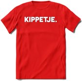 Kippetje - Snack T-Shirt | Grappig Verjaardag Kleding Cadeau | Eten En Snoep Shirt | Dames - Heren - Unisex Tshirt | - Rood - XL