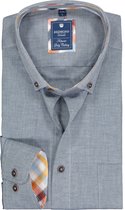 Redmond regular fit overhemd - Oxford - donkerblauw (contrast) - Strijkvriendelijk - Boordmaat: 39/40