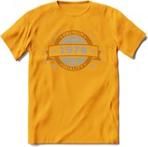 Premium Since 1978 T-Shirt | Goud - Zilver | Grappig Verjaardag Kleding Cadeau Shirt | Dames - Heren - Unisex Tshirt | - Geel - XXL
