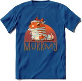 Kat murrmy T-Shirt Grappig | Dieren katten halloween Kleding Kado Heren / Dames | Animal Skateboard Cadeau shirt - Donker Blauw - 3XL