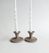 Branded By - Kandelaar - Set van 1 stuks - Taupe - Metaal