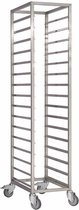 Gastro-Inox RVS Regaalwagen 600x400mm, 20 Etages, Gastro-Inox 307.237