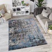 Everest Vloerkleed Modern Fashion Laagpolig Rechthoek Tapijt Woonkamer Wit- 80x150 CM