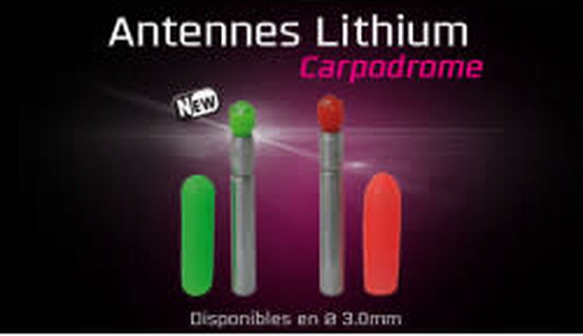 Fun Fishing Carpodrome Lithium Antenna 3mm - Kleur : Rood