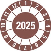 Jaarkeuringssticker, 40 mm, 10 stuks per kaart 2025