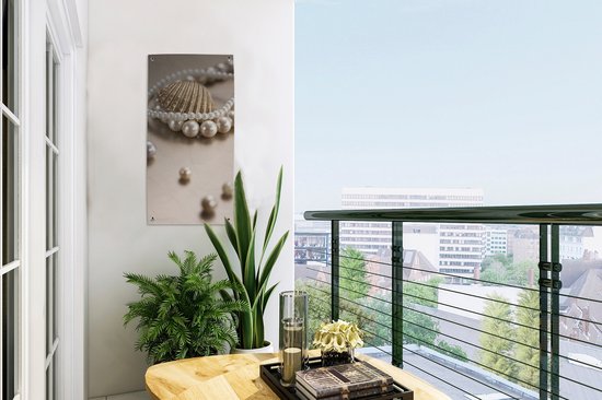 Affiche de jardin Gros plan d'un collier de perles - 30x60 cm - Toile jardin