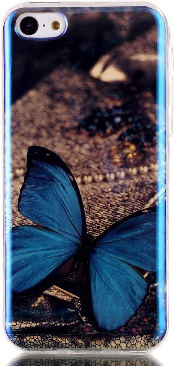 Blu-ray IMD TPU Softcase iPhone 5c - Vlinder