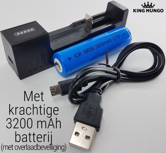 Smash Besmetten Vertrouwen op 18650 Batterij met Oplader | Krachtige 3200 mAh oplaadbare batterij |  bol.com