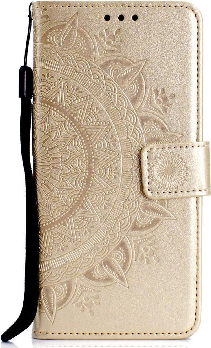 Bloemen & Vlinders Book Case - Geschikt voor Huawei P Smart 2019 / Honor 10 Lite Hoesje - Goud