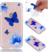 TPU Soft Case voor iPhone 6s / 6 4.7-inch –Vlinders Blauw