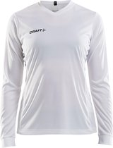 Craft Squad Jersey Solid LS Shirt dames  Sportshirt - Maat S  - Vrouwen - wit