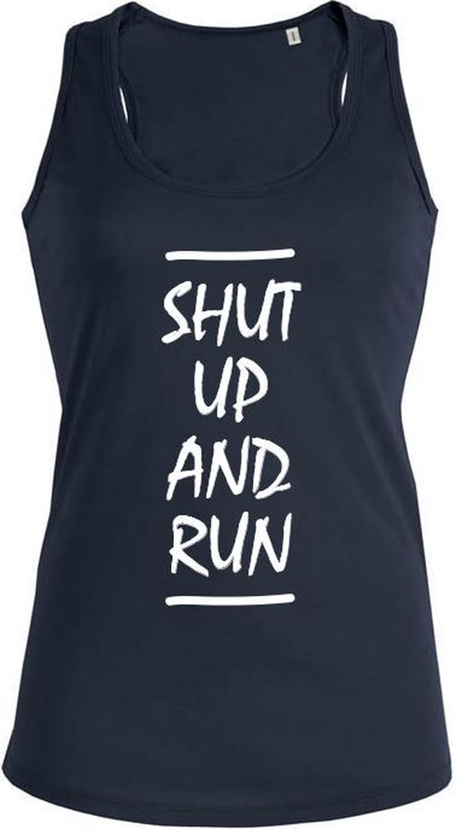 Shut up and Run dames sport shirt / hemd / top - maat L