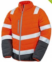 Soft padded safety jacket, Kleur Fluor Orange, Size XL