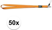 50 stuks oranje keycords - 55 cm - lanyards