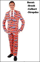 Kostuum NL oranje 3-delig heren mt. 54