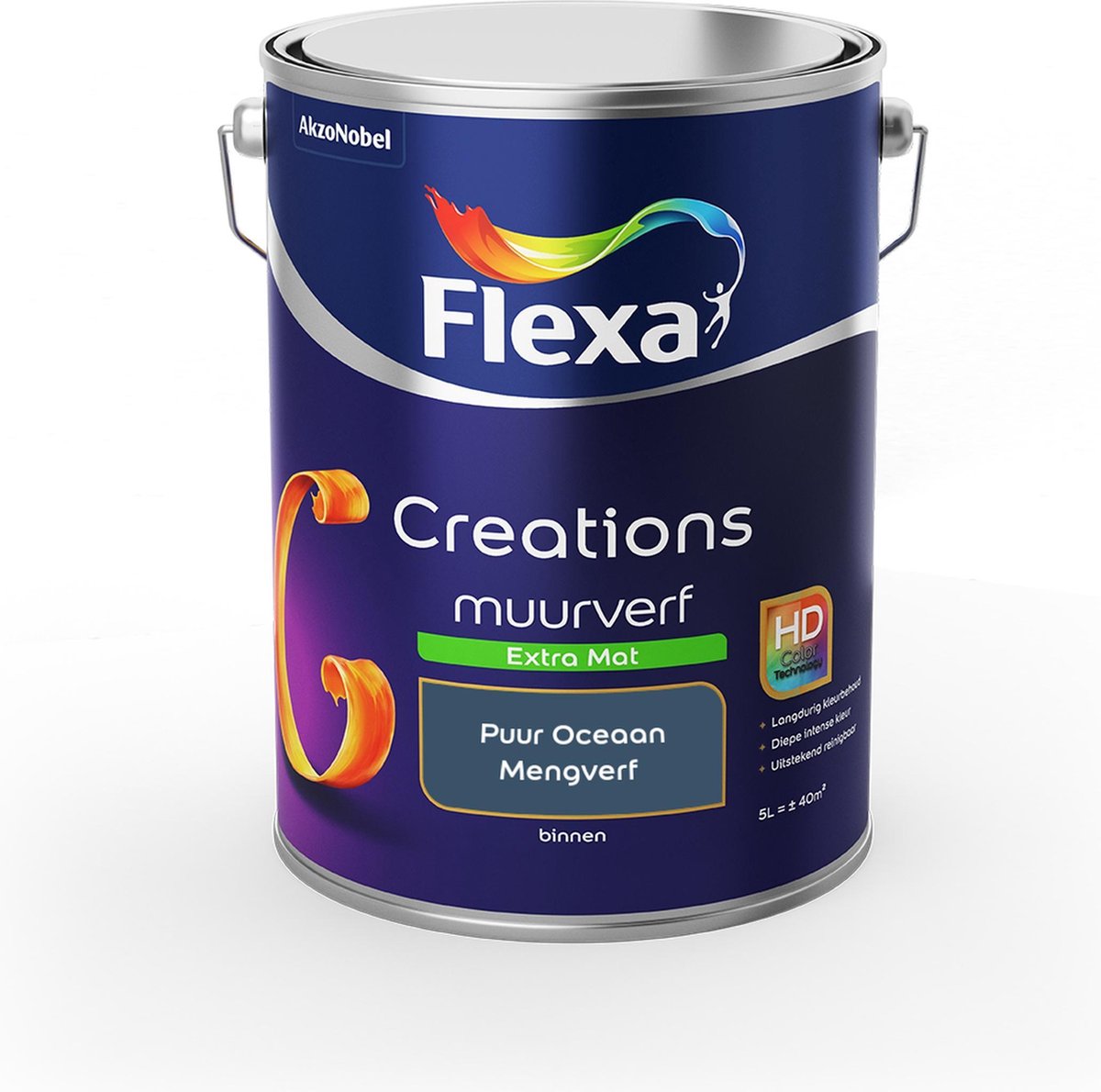 Flexa Creations - Muurverf Extra Mat - Puur Oceaan - Mengkleuren Collectie- 5 Liter