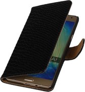 Mobieletelefoonhoesje.nl - Samsung Galaxy A7 Hoesje Slang Bookstyle Zwart