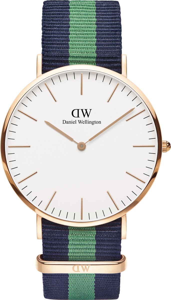 Daniel Wellington Classic Warwick - Horloge - 40 mm - Blauw-Groen