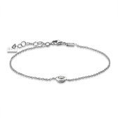 Twice As Nice Armband in zilver, zirkonia met rand  16 cm+3 cm