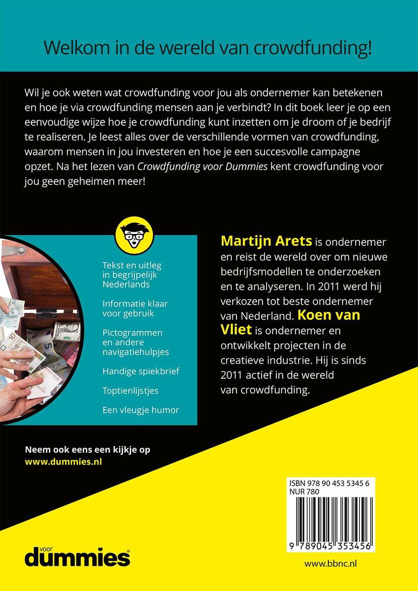 Voor Dummies  -   Crowdfunding voor Dummies - back cover