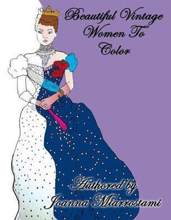 Joanna's Coloring Books- Beautiful Vintage Woman To Color - cover