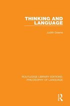 Routledge Library Editions: Philosophy of Language - Thinking and Language