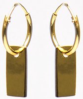 Karma Hoops Rectangle Goldplated Oorstekers M1966