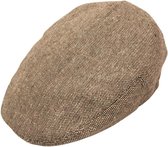 Jaxon Hats Marl Tweed Flat Cap Licht Bruin - S